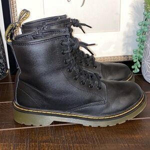 Dr. Martens Black Lace Up Boots Size 5 Women